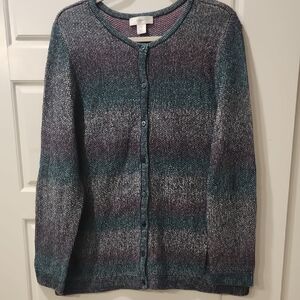 CJ Banks Multicolor Knit Cardigan